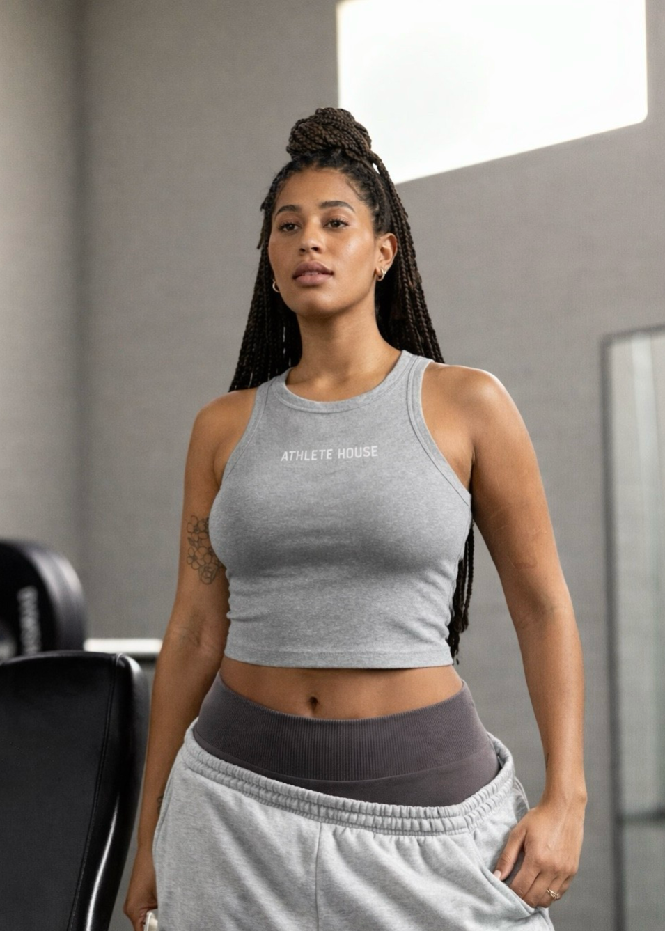 Essential Racer Tank - Maroon